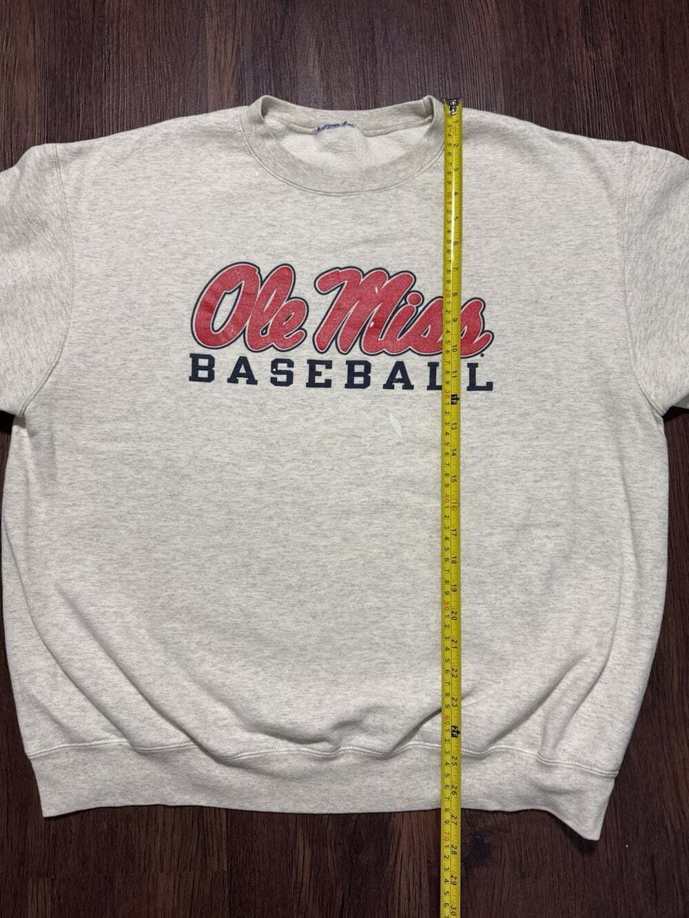 Vintage Ole Miss Baseball Heather Grey Crewneck Size Large - Picture 7 of 7